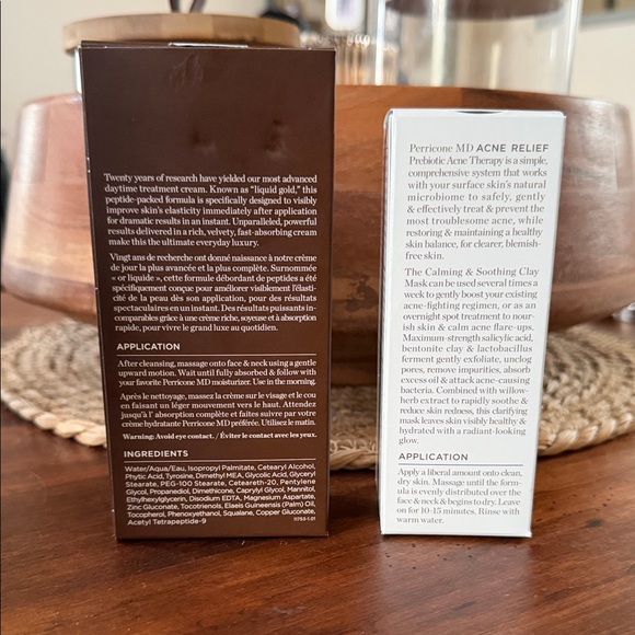 Perricone MD Neuropeptide Facial Cream and Acne Relief Clay Mask both new - Picture 2 of 3